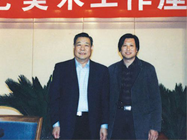 原山东省省长李春亭与傅绍相总经理
